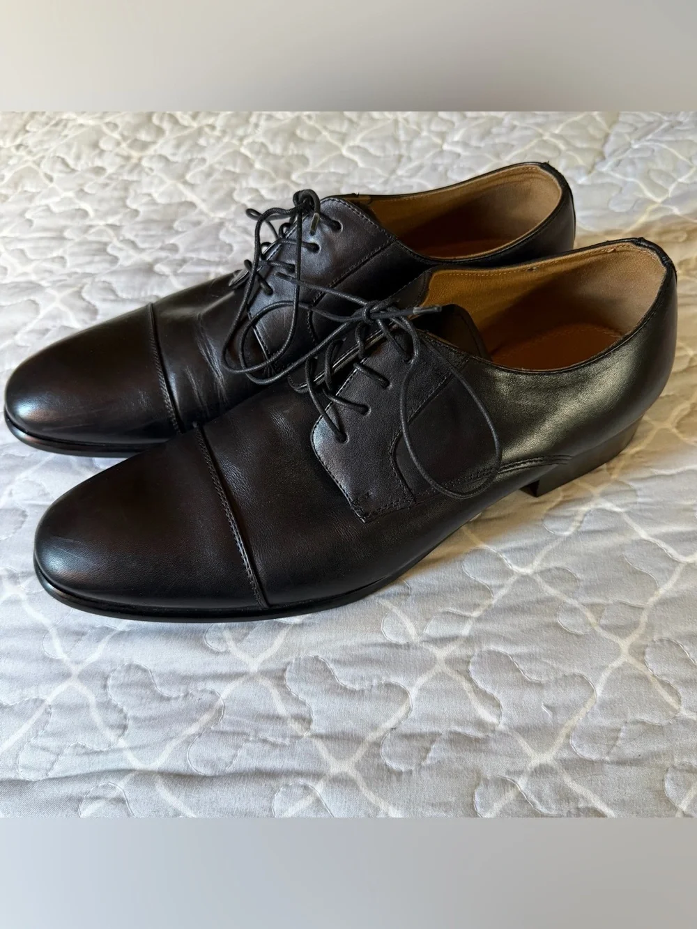 Aldo Black Leather Men’s Lace-Up Dress Shoes size 10